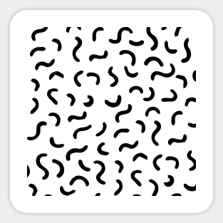 Fancy line black and white pattern Sticker